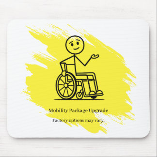 Funny Wheelchair Humour Custom Factory Warranty Mu Mouse Mat