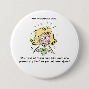 Funny When Court Reporters Attack 7.5 Cm Round Badge