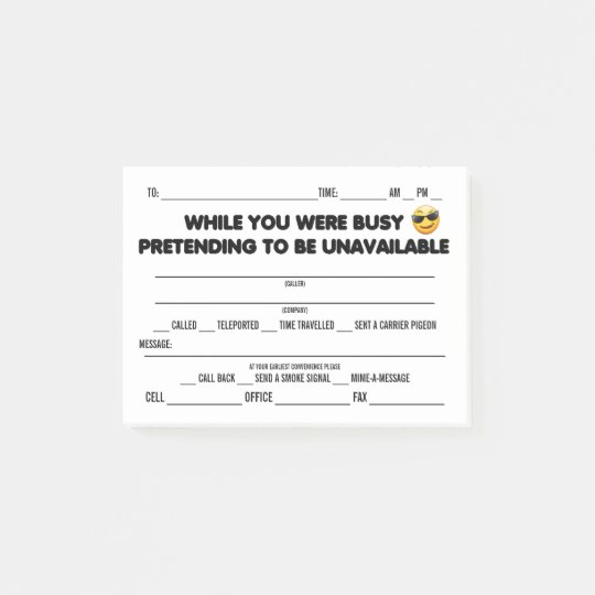 Funny While You Were Away Memo Postit Notes Zazzle.co.uk