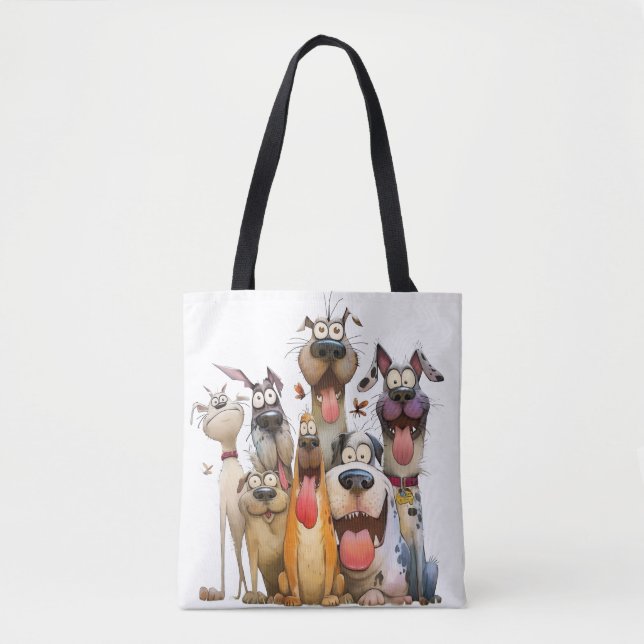 Funny Whimsical animals Tote Bag (Front)