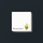 Funny whimsical cute bee personalised post-it notes<br><div class="desc">Funny whimsical cute bee personalised design.</div>