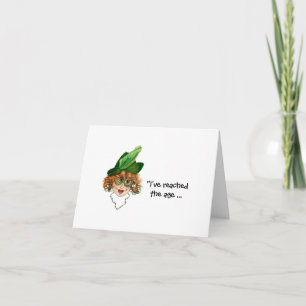 Funny, Whimsical Lady's Train of Thought Card