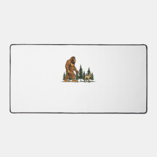 Funny Whippet Bigfoot Dog Walking Dog Mum Dad Kids Desk Mat
