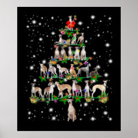 Funny Whippet Christmas Tree Ornament Decor gift