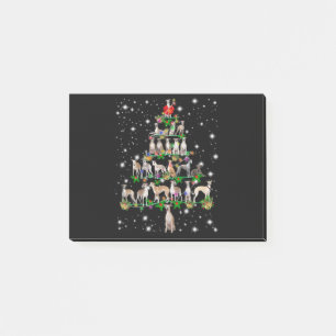 Funny Whippet Christmas Tree  Ornament Decor gift Post-it Notes