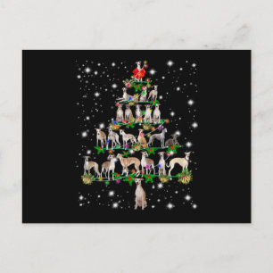 Funny Whippet Christmas Tree Ornament Decor gift Postcard