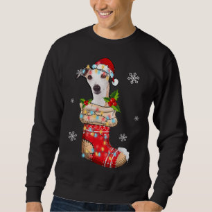 Funny Whippet In Socks Christmas Dog Lovers Xmas Sweatshirt