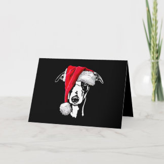 funny whippet santa christmas dog mom gift present card
