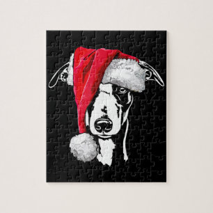 funny whippet santa christmas dog mom gift present jigsaw puzzle