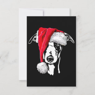 funny whippet santa christmas dog mum gift present thank you card
