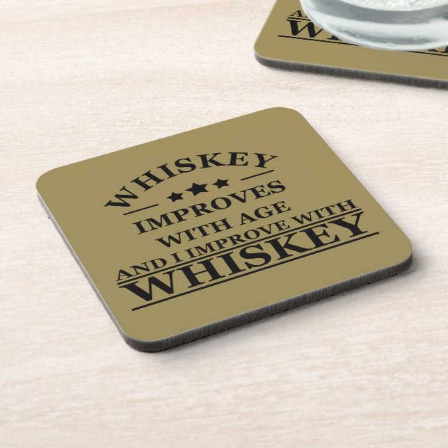 funny whiskey quote coaster (Left Side)