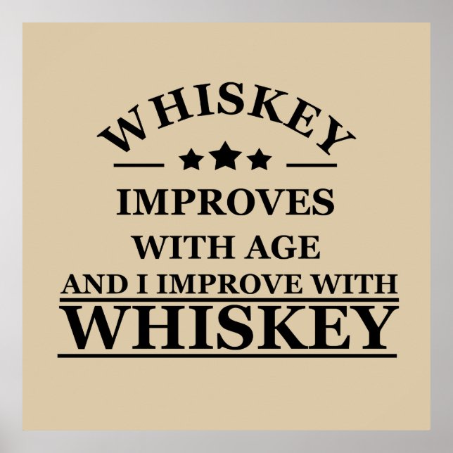 funny whiskey quote poster (Front)
