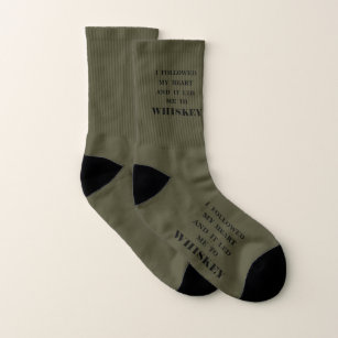 funny whiskey quote socks