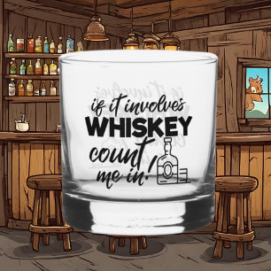 Funny whiskey word art glass
