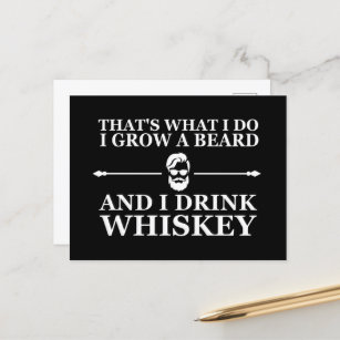 funny whisky drinker quote holiday postcard