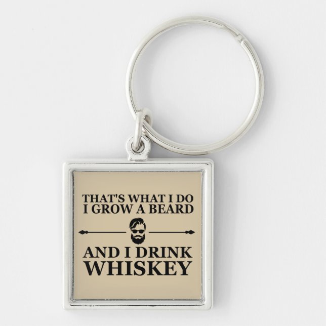 funny whisky drinker quote key ring (Front)
