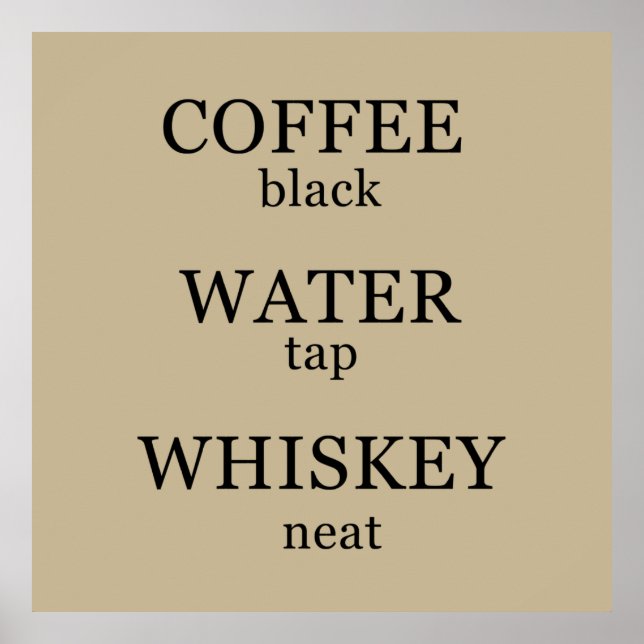 Funny whisky quotes humor whiskey sayings poster (Front)