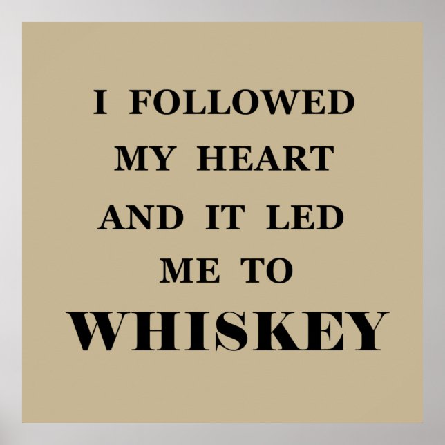 Funny whisky quotes humor whiskey sayings poster (Front)