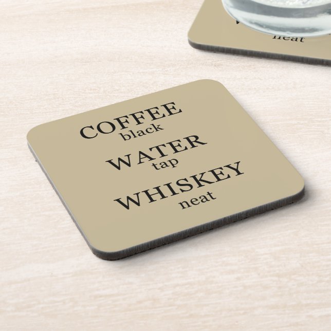 Funny whisky quotes humour whiskey sayings coaster (Left Side)