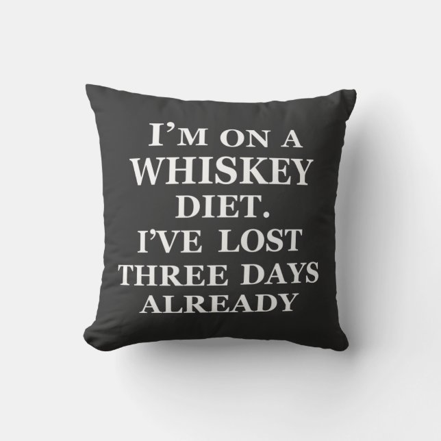 Funny whisky quotes humour whiskey sayings cushion (Front)
