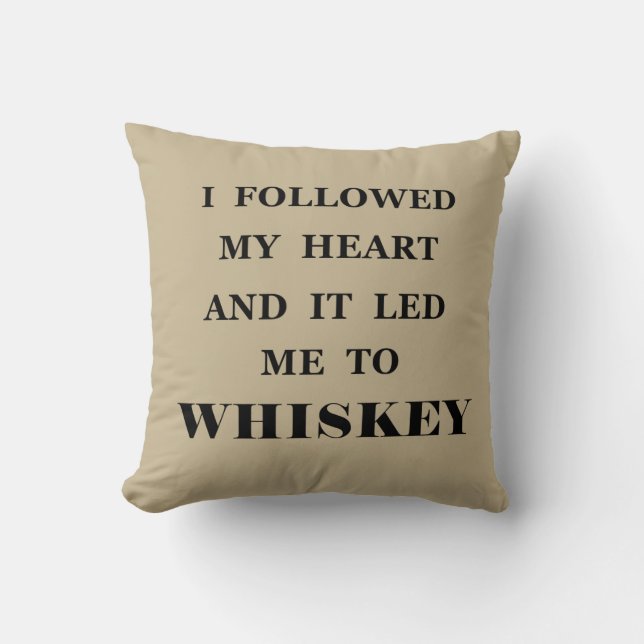 Funny whisky quotes humour whiskey sayings cushion (Front)