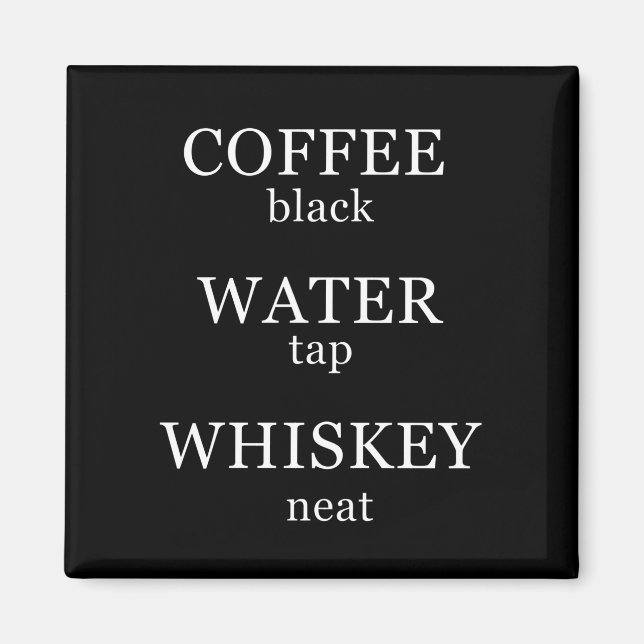 Funny whisky quotes humour whiskey sayings magnet (Front)