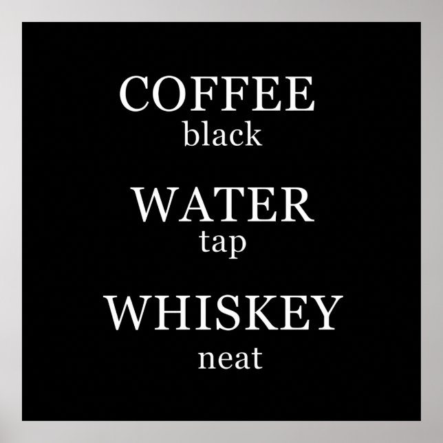 Funny whisky quotes humour whiskey sayings poster (Front)