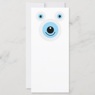 Funny white bear face