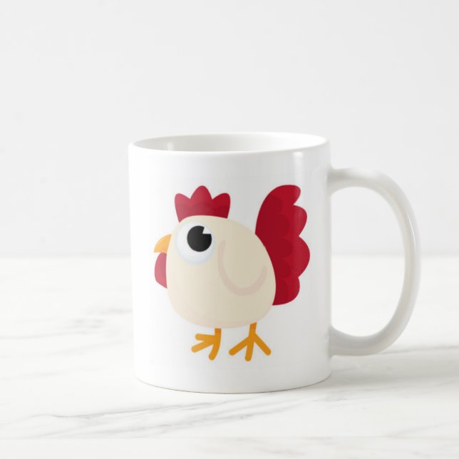Funny White Chicken Coffee Mug (Right)