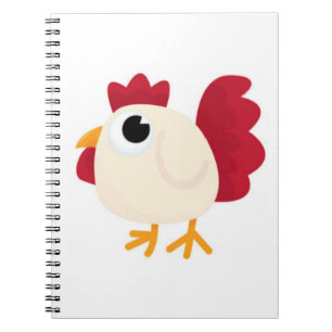 Funny White Chicken Notebook