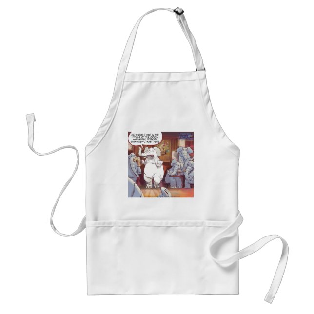 Funny White Elephant In The Room Standard Apron (Front)