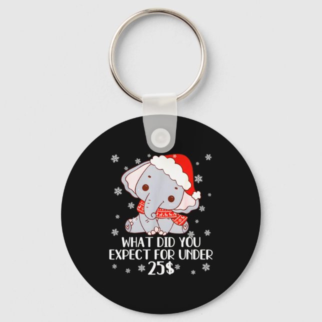 Funny White Elephant Pjs For Adults Under 15 20  Key Ring (Front)