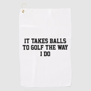 Funny White Men Golf Towel