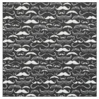 Funny White Moustache Design on Black