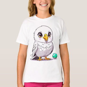 Funny White Owl Playing volleyball  T-Shirt
