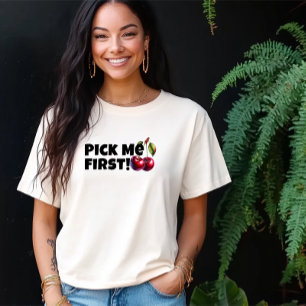 Funny white red cherry vibe slogan mother day T-Shirt
