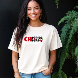 Funny white red cherry vibe slogan mother day T-Shirt