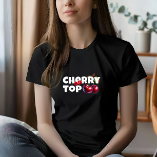 Funny white red cherry vibe slogan mother day T-Shirt