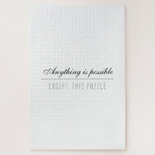 Funny White Solid Colour Impossible Challenging Jigsaw Puzzle
