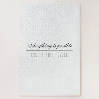 Funny White Solid Colour Impossible Challenging Jigsaw Puzzle