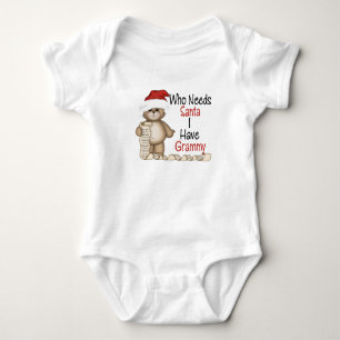 Funny Who Needs Santa Grammy Baby Bodysuit