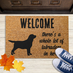 Funny Whole Lot of Labradors Here Pet Dog Lover  Doormat