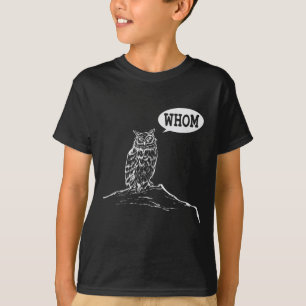 Funny Whom Owl Grammar English Teacher  T-Shirt