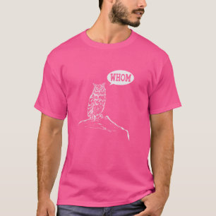 Funny Whom Owl Grammar English Teacher T-Shirt