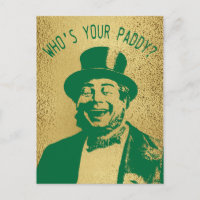 Funny Who's Your Paddy Gold Saint Patricks Day