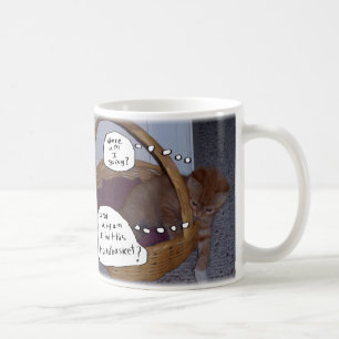 Funny "Why Am I In This Handbasket?" Coffee Mug