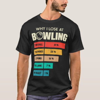 Funny Why I Lose Bowling The Pins The Ball Bowler  T-Shirt