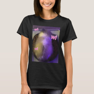Funny Wi Wi Wi Cat Kitten Eating Meme Gen Z Humour T-Shirt