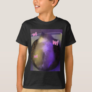 Funny Wi Wi Wi Cat Kitten Eating Meme Gen Z Humour T-Shirt
