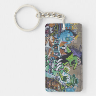 Funny Wicked Green Witch Key Ring